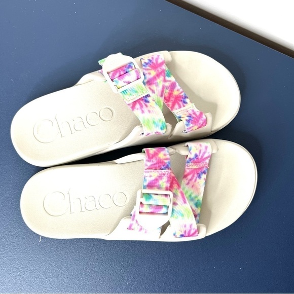 Chaco Chillos Hash Slide Sandal Light Tie Dye Women’s Size 6 - Picture 13 of 17